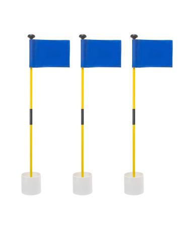 Murray Sporting Goods Golf Flagsticks, Flags and Cups - Set of 3 for Golf Course or Backyard Putting Green and Chipping Greens | Mini Golf Flag Sticks for Pros or Juniors in Red, White and Blue (USA)