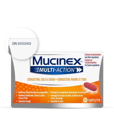 Mucinex Multi-Action Congestion Cold & Cough Caplets 20 count - Buy Online on SooperMarket.com