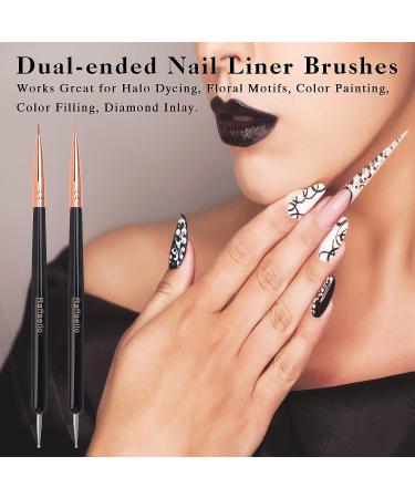 Nail Art Brushes Set Raffaello 7Pcs - Professional Nail Tips Design Tools with Poly Extension Gel, Acrylic Brushes, Painting Drawing Pen Kit for Salon & Home Use - Buy Online on SooperMarket.com