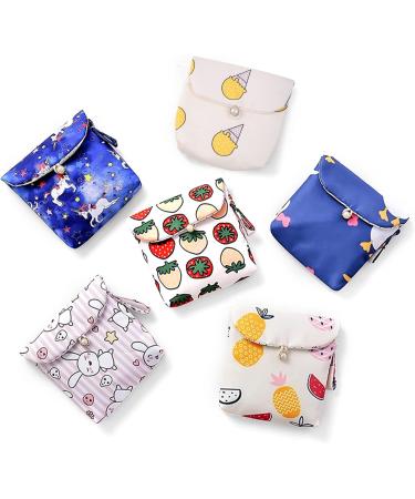 caralin Women Girl ute Portable Sanitary Pad Pouch Napkin Towel Holder Organizer onven Cotton and Linen - Buy Online on SooperMarket.com