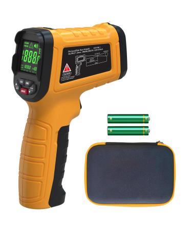 Bside infrared thermometer laser pyrometer touchless temperature measuring device -50 C 1400 C (-58 f 2552 F) 50: 1 with color LCD and memory for high-temperature industrial kitchen pizza.