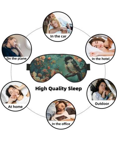 Buy SSIMOO Flower and Bird Art Soft Sleep Eye Mask - Breathable Travel Eye Patch for Women - Perfect for Relaxation and Comfort - Buy Online on SooperMarket.com