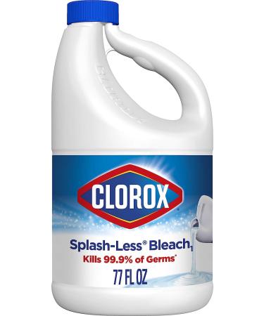 Clorox Splash-Less Disinfecting Bleach Regular - 77oz Bottle - Buy Online on SooperMarket.com
