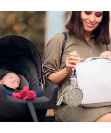 Shop Baok Leather Pacifier Holder Pocket | Stylish PU Leather Case for Diaper Bag | Durable Pacifier Storage Solution - Buy Online on SooperMarket.com