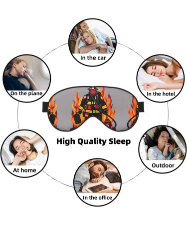 SSIMOO Firefighter Eye Mask | Soft & Breathable Sleep Patch for Women | Perfect for Travel & Relaxation | Black - Buy Online on SooperMarket.com