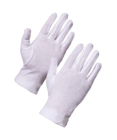 Ardisle 2 Pairs of White 100% Cotton Gloves for Health Beauty Uses Moisturising Lining