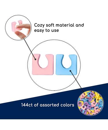 Americanails Onezeez Individual Toe Separators - Assorted Pastel Colors - Extra Soft & Comfortable - Professional Quality - 144ct - Buy Online on SooperMarket.com