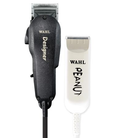 Wahl Professional All Star Clipper/Trimmer Combo #56169 Features Black Designer Clipper and Peanut Trimmer Includes Accessories