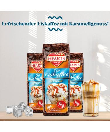 Hearts Eiskaffee Karamell 2 Pack | Instant Coffee Powder | Creamy Caramel Flavor | Serves 160 Cups | Quick Summer Beverage - Buy Online on SooperMarket.com