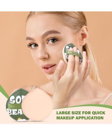 Corneria Large Makeup Sponge 2PCS - Super Soft Powder Puffs for Quick & Easy Makeup Application | Beauty Blender for Liquid Foundation & Loose Powder - Green - Buy Online on SooperMarket.com