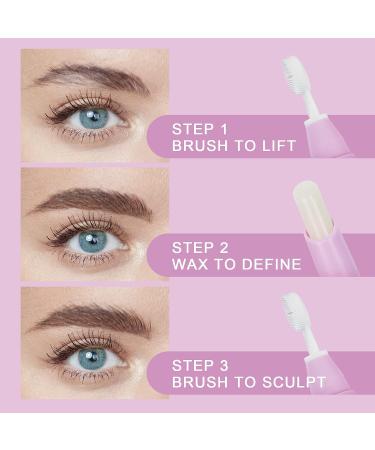 Music Flower Clear Waterproof Eyebrow Wax with Brush - Long Lasting Brow Shaping Pen for Feathered Fluffy Brows - Makeup Pencil 1 Count - Buy Online on SooperMarket.com