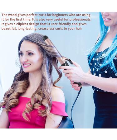 6 in 1 Curling Iron Set with Interchangeable Ceramic Barrels, LCD Temperature Display, Dual Voltage - Heats Up Quickly for Hair Crimping & Waving - Includes Glove & Clips - Buy Online on SooperMarket.com