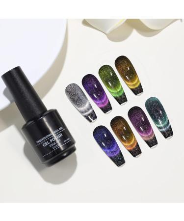 Holographic Nail Polish Reflective Manicure 8 Colors Holographic Nail Polish for Salon DIY - Buy Online on SooperMarket.com