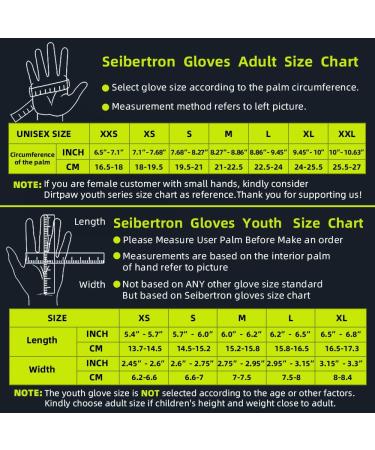 Seibertron Dirtpaw Touch Screen Gloves for Kids & Adults - BMX MX MTB Cycling Gloves - Red Racing Gloves for Motocross & ATV - Buy Online on SooperMarket.com