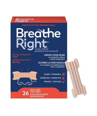 Breathe Right Extra Tan 26ct