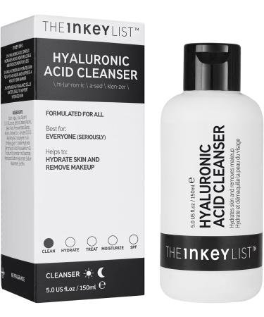 The Inkey List Hyaluronic Acid Cleanser 150ml - Cleanses, Hydrates, Removes Makeup | Fragrance-Free | All Skin Types - Buy Online on SooperMarket.com