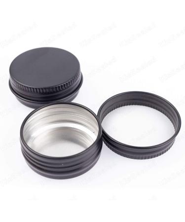 KisSealed 50 Pack Mini Aluminum Round Tin Jar 0.5 oz Refillable Metal Storage Travel Tins 15ML Black Empty Cosmetic Sample Containers Bottle with Screw Lid for Lip Balm Salve Powder Spice & Candies - Buy Online on SooperMarket.com