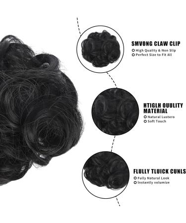 Long beard ball head wig bun grab clip Fluffy natural scrunchie bridal cocktail hairpin Messy Hair Bun Extensions Curly Wavy Hair Scrunchies Ponytail Hair Extensions (Natural Black) - Buy Online on SooperMarket.com