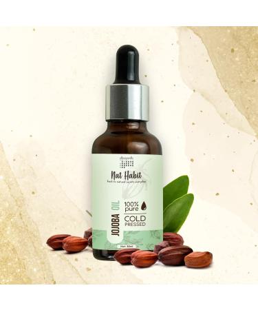 Nat Habit Cold Pressed 100% Pure Jojoba Oil for Skin & Hair With Vitamin E Omega-9 Mineral Free - (30ml) - Buy Online on SooperMarket.com