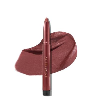 LAURA GELLER NEW YORK Kajal Longwear Matte Lip Color | Transfer Proof Nourishing Formula with Built In Sharpener| Mulberry