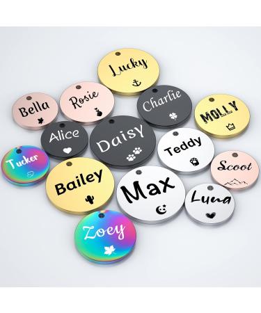 Yehanti Personalized Dog Tag - Engraved Stainless Steel Name Tag for Collars - Custom Name Phone & Address for Dogs Cats & Puppies - Buy Online on SooperMarket.com