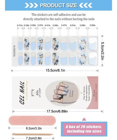 Kalolary 20PCS Nail Gel Polish Strips - Self-Adhesive Full Wraps Stickers with Nail File - UV/LED Lamp Required (NJTZ-19) - Buy Online on SooperMarket.com