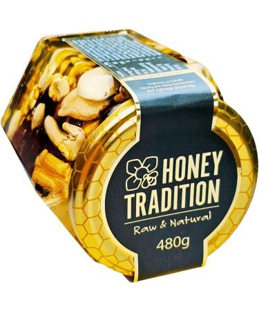 Pure Acacia Honey Cranberries & Mixed Nuts - 480g | Raw & Natural | Ethically Harvested | Boosts Vitality and Immunity | Sustainable Packaging - Buy Online on SooperMarket.com