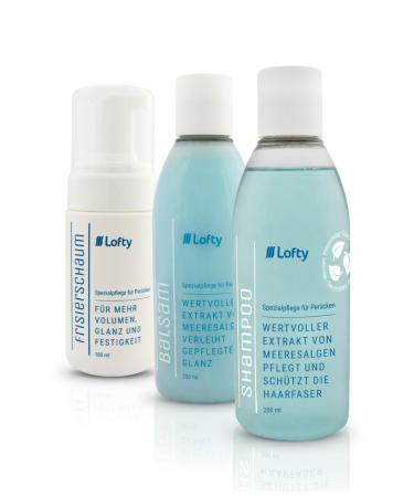 Lofty Care Set 4 Wig Shampoo Wig Conditioner Styling Foam for Wig Care Synthetic Fiber
