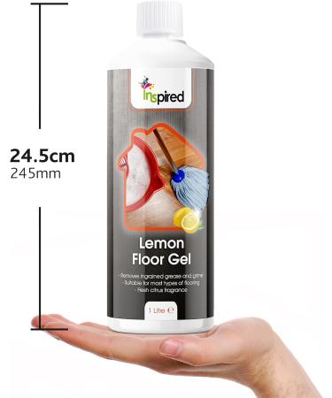 Inspired - Lemon Floor Gel | Powerful Concentrated Cleaner | Suitable for Hard Wood Laminate Tiles Vinyl and Stone - 1 Litre - Buy Online on SooperMarket.com