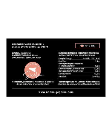 Buy Nonna Pippina Busiate Trapanesi - Authentic Sicilian Vegan Noodles (3 x 500g) | Durum Wheat Semolina Bronze Pulled Slow Dried - Buy Online on SooperMarket.com