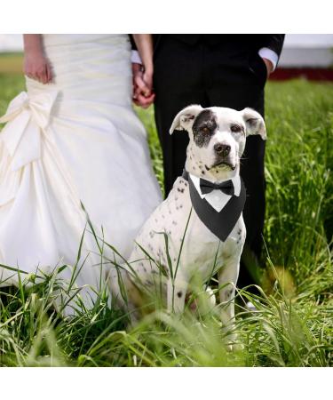Shop Hacraho Formal Dog Smoking Banda Adjustable Black Wedding Collar with Fly & Tie for Medium to Large Dogs - Buy Online on SooperMarket.com