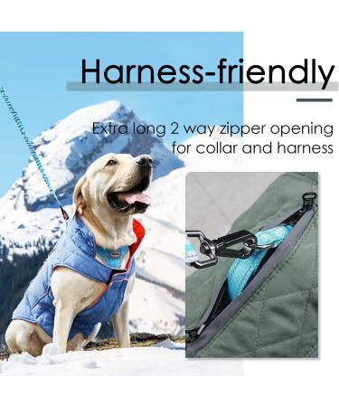 ThinkPet Dog Winter Cold Weather Coat - Waterproof Reversible Jacket for Small Medium Large Dogs - Warm Reflective Vest with Thick Padding - Size L (Green) - Buy Online on SooperMarket.com