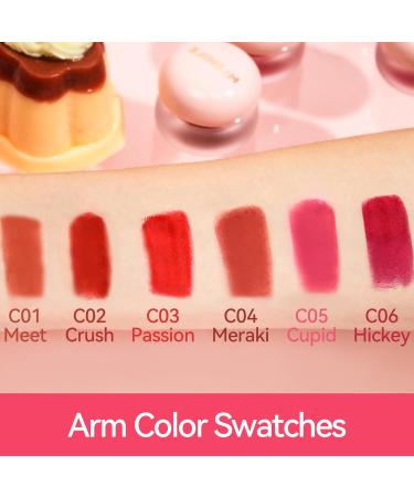 Jelly Lipstick Mud - Moisturizing Matte Velvet Lip Glaze & Cheek Blush with Aloe Vera | High Pigment Long Lasting Lip Makeup (05#Cupid 1 OZ - Buy Online on SooperMarket.com