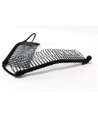 GETAGOTA 2 Pieces Banana Clips Comb Hair for Women - Adjustable Ponytail Holder for Thick Curly Hair - Styling Tool Clip Clincher (Black, 2 Pack) - Buy Online on SooperMarket.com