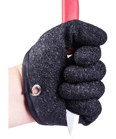 Fisherman Professional Catch Fish Gloves - Puncture Proof Anti-Slip Fishing Glove (Black) - Buy Online on SooperMarket.com