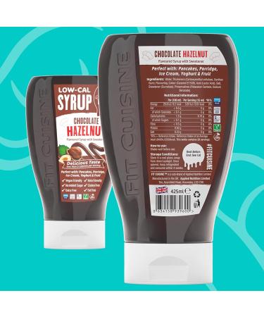 Fit Cuisine Low Calorie Syrup - Low-Cal Syrup to Support Weight Management Low Carb Diet Keto Friendly Vegan For Pancakes Desserts Porridge Ice Cream - 425ml (Chocolate Hazelnut) - Buy Online on SooperMarket.com