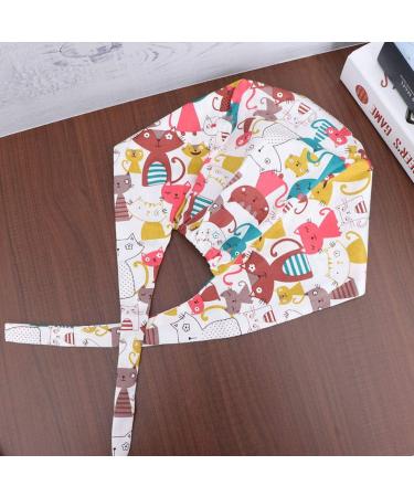2pcs TENDYCOCO Surgical Scrub Cap - Adjustable Unisex Surgery Hats with Fox Print Design - Buy Online on SooperMarket.com