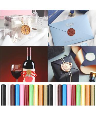 20 PCS Sealing Wax Sticks for Wax Seal Stamp Wedding Invitations Wedding Favors Manuscripts Envelopes Sealing Wine Cosmetics Packaging Party Invitations DIY Projects or Celebration Events (10 Colors) - Buy Online on SooperMarket.com