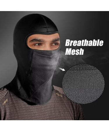 Rotto Storm Hood Cooling Balaclava - Summer Silk Face Mask for Motorcycle Bicycle Fishing | Unisex Sun Protection - Size 03 Black - Buy Online on SooperMarket.com