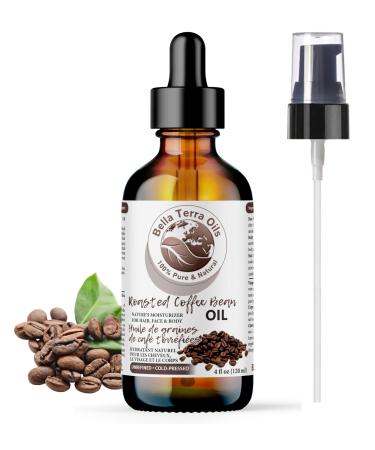 Roasted Coffee Bean Carrier Oil. 120ml. 100% Pure. Cold-pressed. Unrefined. Organic. Rich in Antioxidants. Chemical-free. Great for Under-Eye Circles. Natural Moisturizer for Face Body Hair. Bella Terra Oils. 120 ml (Pack of 1)