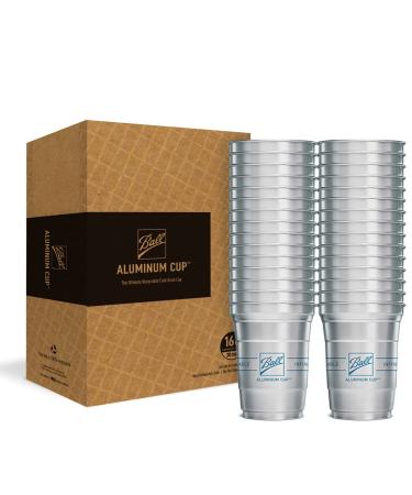 Ball Aluminum Cup Recyclable Party Cups, 16 oz. Cup, 30 Cups Per Pack 16 oz. Ball Logo 30-Count