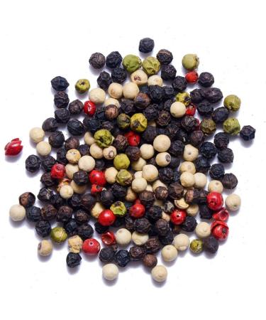 Mixed Peppercorns 5 Colour Mix Dried (Black White Pink Green Pimento) by Ash Spice Comp 25g-1kg (100g) 100 g (Pack of 1)