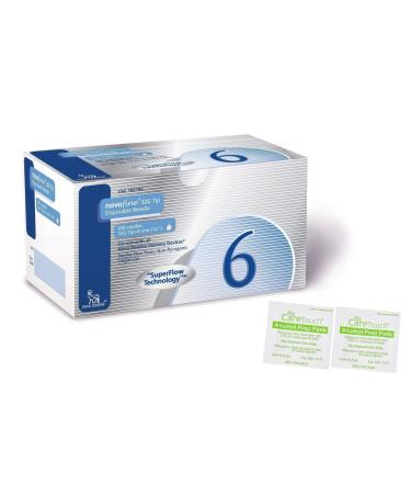 NovoFine 32G Tip x 6 mm (1/4) Disposable Pen Needles 100ct