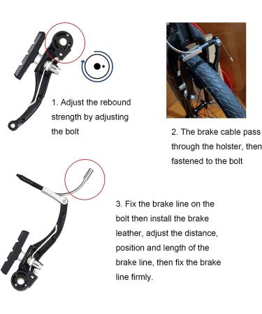 Lomodo 6 Piece Bicycle Brake Accessories Set - Aluminium Alloy Brake Levers, Handle Bars, Brake Wires, V Brake Set for Mountain/Road/MTB Bike - Buy Online on SooperMarket.com