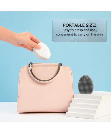 HieerBus Silicone Face Scrubber - Manual Exfoliating Brush for Sensitive Skin - Blackhead Removing, Pore Cleansing and Massaging Tool - Grey+White - Buy Online on SooperMarket.com
