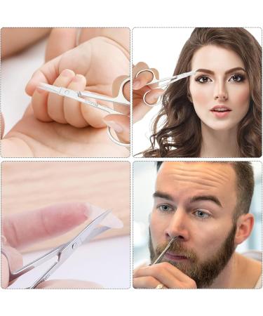 Small Ear Nose Hair Scissors Stainless Steel Eyebrow Scissors for Women DALOMGZL Premium Facial Hair Scissors - Sharp Nail Scissors for Toenails Manicure Pedicure Cuticle Beard(2PCS) - Buy Online on SooperMarket.com