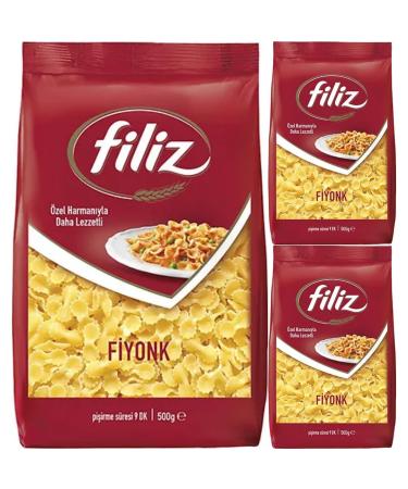 Filiz Pasta Farfalle Tonde 500 Gram x 3 Packs
