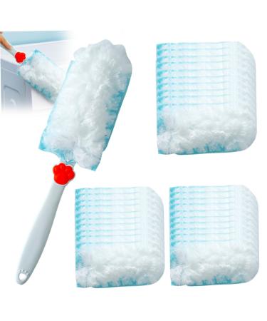 Electrostatic Duster with 30PCS Disposable Duster Refills Replacement Dusters for Cleaning 13.4x3.5 Dust Cleaner for Home Office Car Blinds Fans Furniture Cleaning Duster Dusters for Cleani