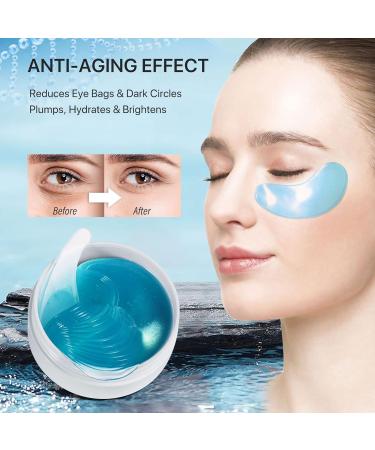 SBHEANGBA 30 Pairs Collagen Eye Mask Under Eye Mask Hyaluronic Acid Moisturizing Eye Mask Under Eye Patches for Puffy Eyes Dark Circles Eye Bags Anti Aging and Anti Wrinkles Eye Treatment Mask Blue - Buy Online on SooperMarket.com