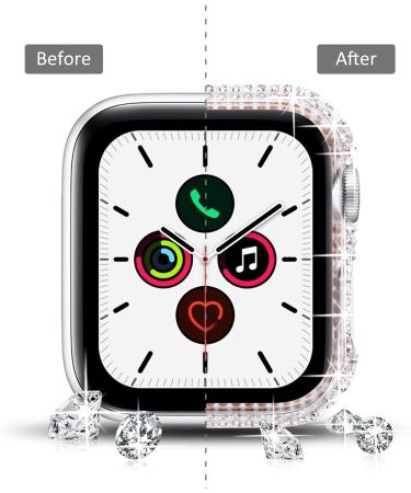 Surace Bling Apple Watch Case 40mm - Crystal Diamond Protective Cover for Apple Watch Series 6/5/4/3/2/1 (Clear) - Buy Online on SooperMarket.com